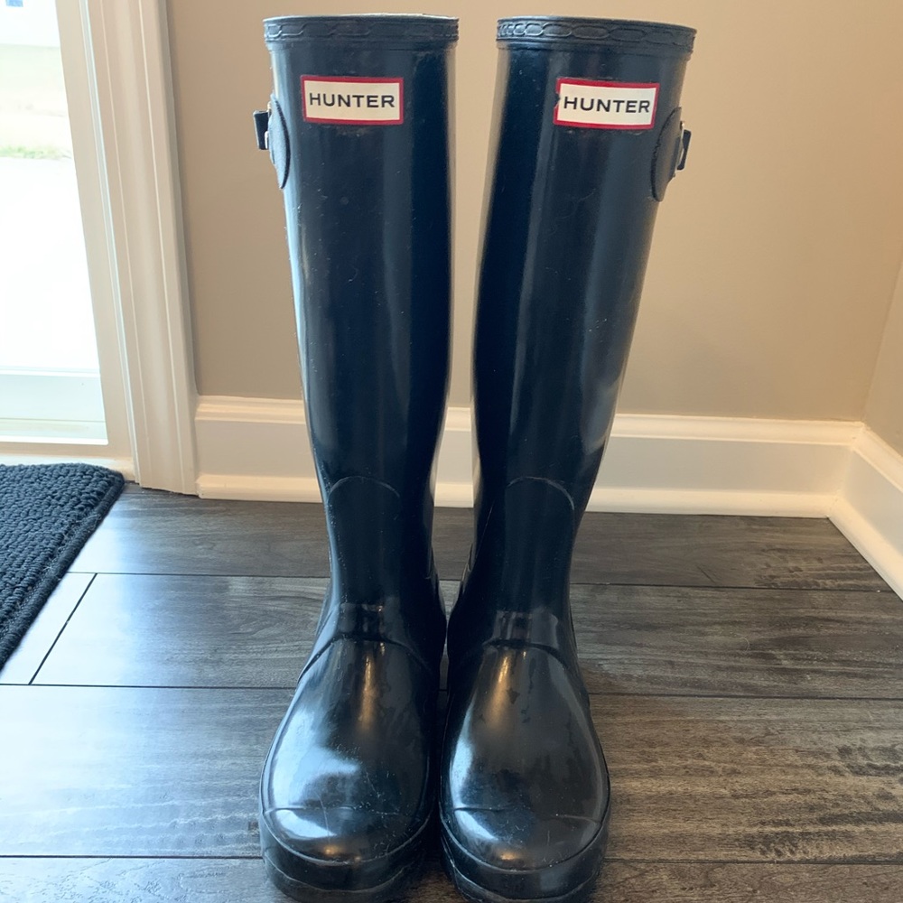 Tall Hunter Black Boots